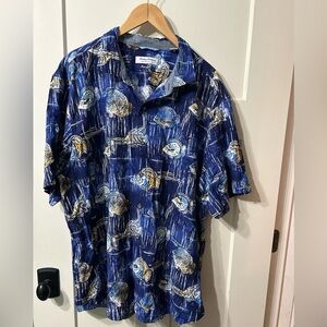 TOMMY BAHAMA Veracruz Cay Seaview Camp Fish Shirt Button Up